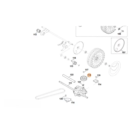 STIHL   Koło paska klinowego 6107 704 1010